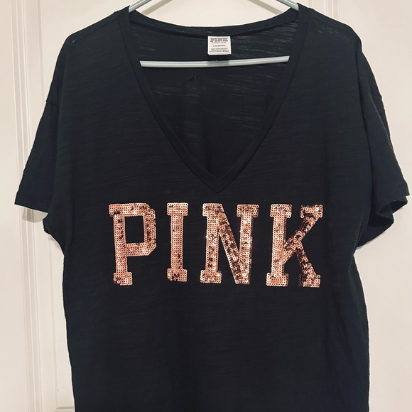 PINK Victoria's Secret Bling Tee with Sequins - Picture 3 of 12